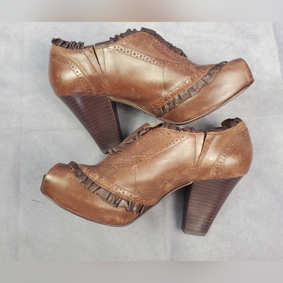 Anthropologie Schuler & Sons Dark Academia Platform Heeled Oxfords Sz 39EU/7 US - Picture 6 of 13
